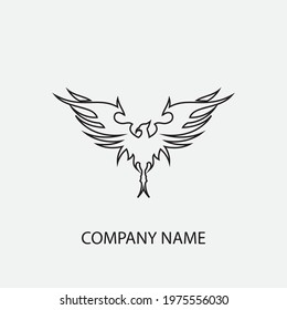 phoenix vector illustration design icon logo template