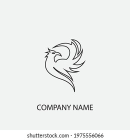 phoenix vector illustration design icon logo template
