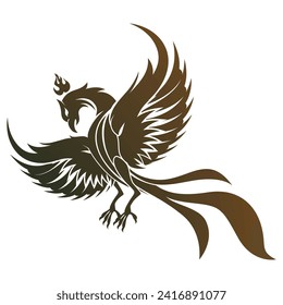 phoenix vector illustration design icon logo template