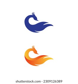 ilustración de vector phoenix para un icono, símbolo o logotipo. logotipo de plantilla de phoenix