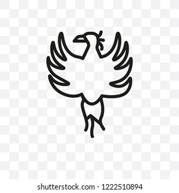 Phoenix vector linear icon isolated on transparent background, Phoenix transparency concept can be used for web and mobile