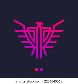 Diseño de la ilustración del logotipo del vector Phoenix