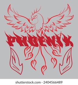 Phoenix vector t shirt design