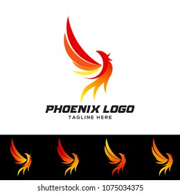 Colored Logo Icon Firebird Flies Stock Vector (royalty Free) 1913425348