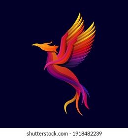 Phoenix Vibrant Gradient vector. Phoenix bird