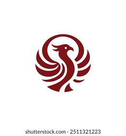 phoenix wing abstract	logo design