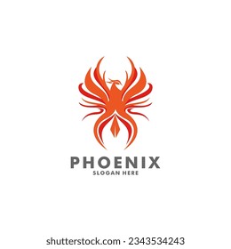 phoenix wing logo animal abstract, luxury Phoenix logo illustration template