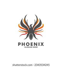 phoenix wing logo animal abstract, luxury Phoenix logo illustration template