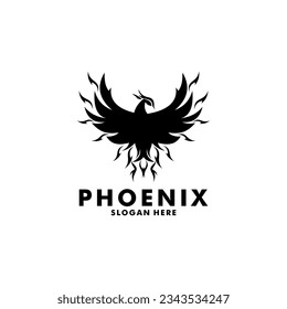 Phoenix Flügel Logo abstrakte Tiere, luxuriöse Phoenix Logo-Vorlage