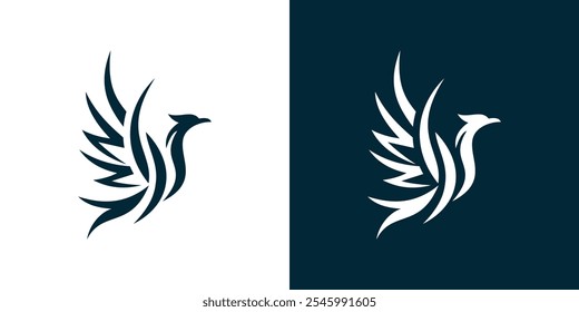 Resumo do animal do logotipo da asa de Phoenix