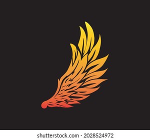 phoenix wing logo elements, vector image