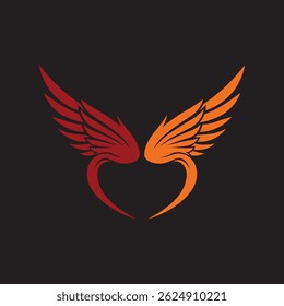 Phoenix Wing Logo Icon for Rebirth Symbolism

