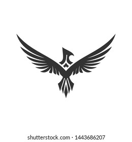 phoenix and a wing logo template