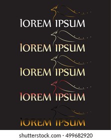 Phoenix Wing Logo Template Vector