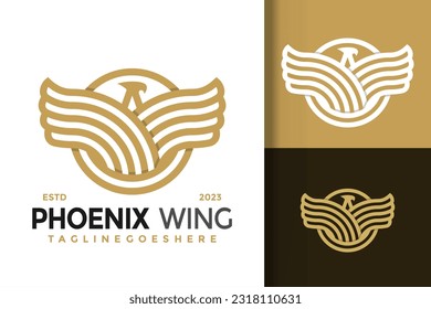 Phoenix Wing modern Logo vector icon illustration