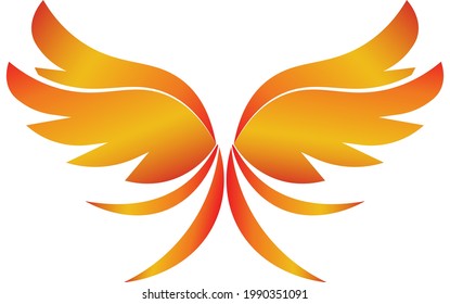 phoenix wing shaped illustration design