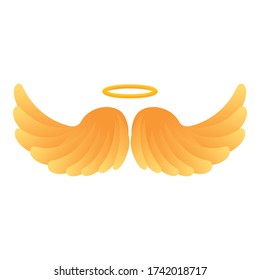 Phoenix wings icon. Cartoon of phoenix wings vector icon for web design isolated on white background