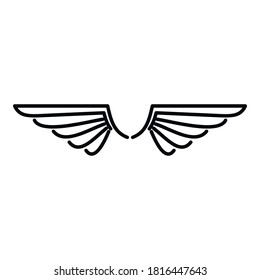 Phoenix wings icon. Outline phoenix wings vector icon for web design isolated on white background