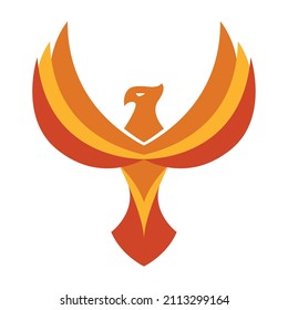Phoenix With Wings Open Emblem