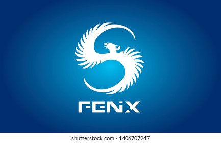 phoenix wings in the shape of a letter