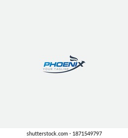 Phoenix and wings simple logo