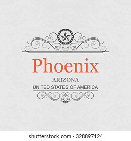 Phoenix,Arizona.Vintage frame.