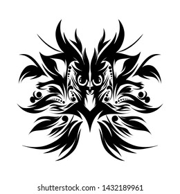 Phoenix,design abstrack phoenik,bird.illustration animal, batik.culture indonesia traditional.