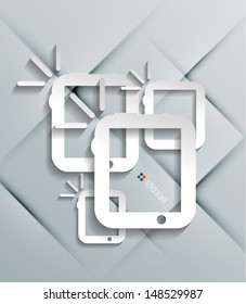 Phone 3d paper concept