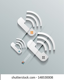 Phone 3d paper concept