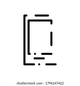 phone abstract line icon  vector illustration isolated on white background