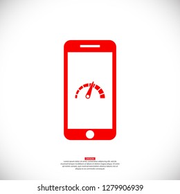 phone acceleration icon vector