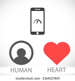 phone acceleration icon vector