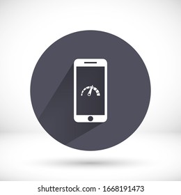 vector de icono de aceleración del teléfono. Diseño de ilustración de Lorem Ipsum