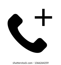 phone add icon vector