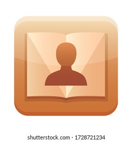 phone agend app button menu isolated icon vector illustration design