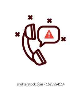 Phone with alarm bubble design, Emergency rescue save department 911 danger help safety and aid theme Vector illustration