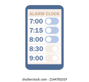 Phone Alarm Clock Icon Clock User Stock Vector (Royalty Free