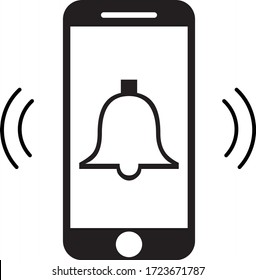 Phone Alarm Icon. Vector Illustration