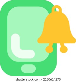 Phone alarm, illustration, vector on a white background.