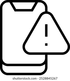 phone alert icon. Thin linear style design isolated on white background