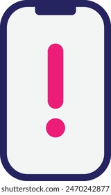 Phone Alert Internet  Icon Vector Flat Illustration