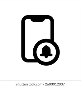 A phone alert symbol for mobile notifications and updates.