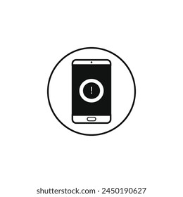 phone alert vector type icon