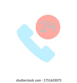 Phone, all day long icon. Simple color vector elements of firefighters icons for ui and ux, website or mobile application