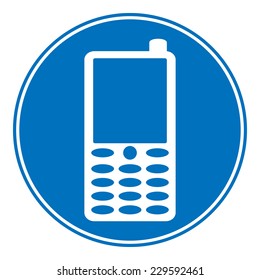 Phone allowing sign on white background. Vector illustration.
