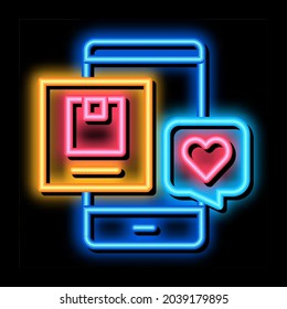 phone app customer digital brand touchpoints neon light sign vector. Glowing bright icon phone app customer digital brand touchpoints sign. transparent symbol illustration