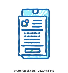 phone application lotto doodle icon sketch vector. phone application lotto sign. isolated symbol illustration