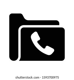 phone archive vector  glyph flat icon  