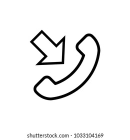 Phone arrow modern simple vector icon