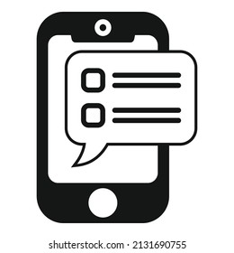 Phone assignment icon simple vector. Test paper. Business checklist
